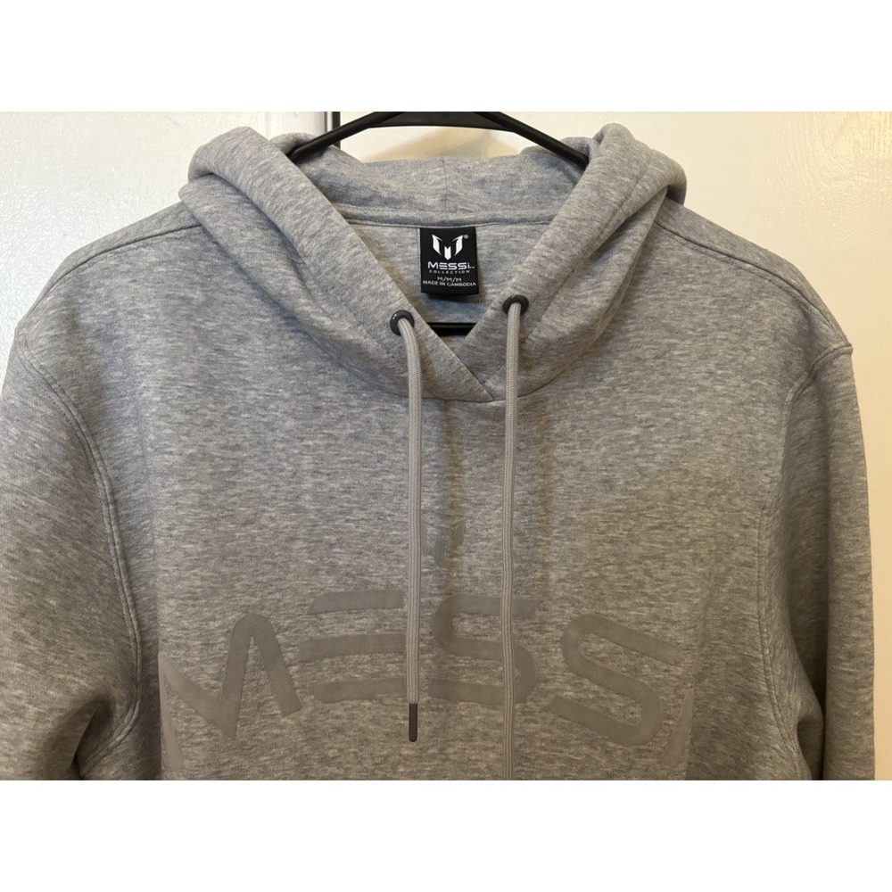 Messi Men Hoodie. Grey. Size Medium. New.